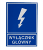 TZI  74X105S WYŁĄCZNIK GŁÓWNY NAKLEJKA (10SZT)